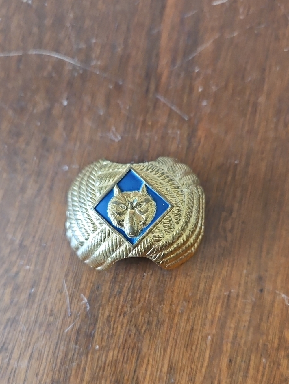 Vintage Boy Scouts Of America BSA Cub Scout Wolf Neckerchief Slide